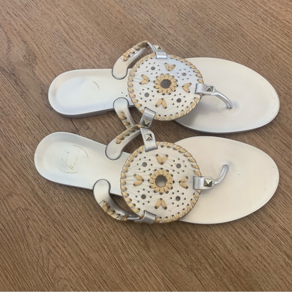 Jack Rogers Silver Jelly Sandals Size 10 - Picture 2 of 5